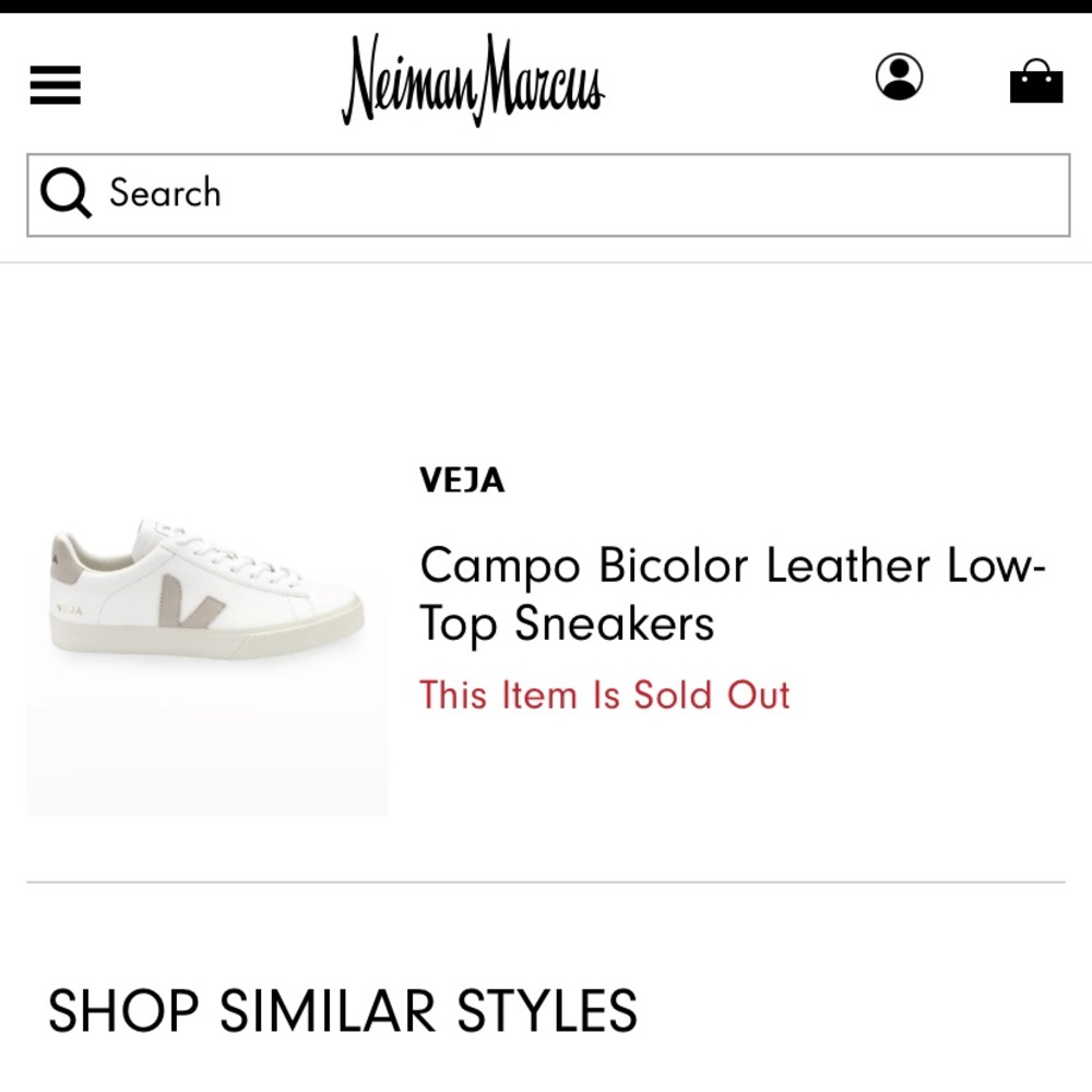 Veja Campo Bi-Color Leather Low-Top Sneakers